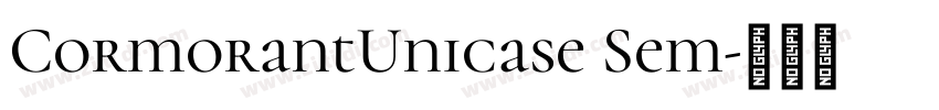 CormorantUnicase Sem字体转换